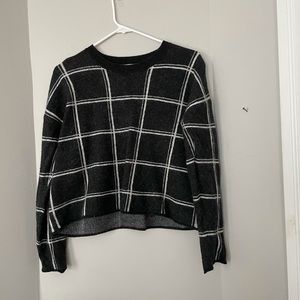 madewell double windowpane sweater